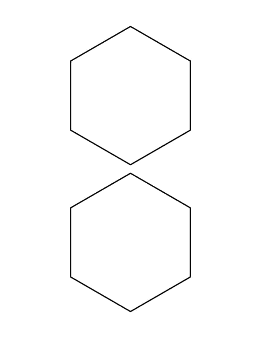 Four And A Half Inch Hexagon Coloring Pages Pdf Free Vectors